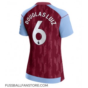 Aston Villa Douglas Luiz #6 Replik Heimtrikot Damen 2023-24 Kurzarm